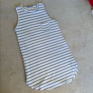 White/Grey Striped dress